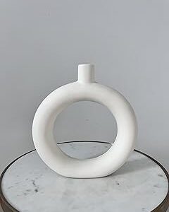 Bougeoir simple en céramique pour décoration d'intérieur nordique (22 x 24,5 cm). Plus de choix, moins de dépenses avec Diaytar