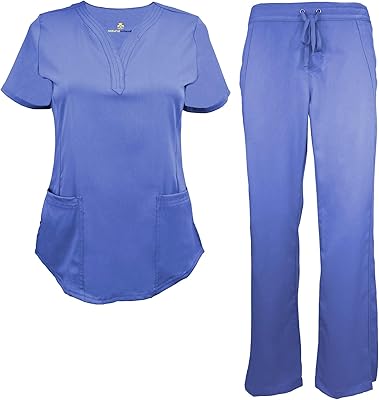 Ensemble de vêtements médicaux ultra doux à col en y pour femme 8200-9200