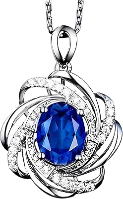 Collier avec pendentif fleur pour femme lomaga cristal de zircon