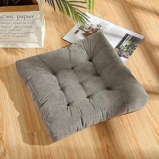 Coussin de sol carré pour assise au sol coussin de siège capitonné épais