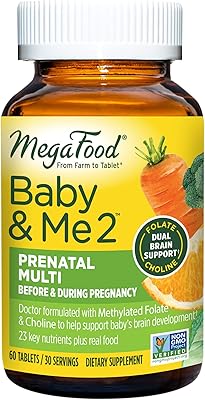 Megafood baby & me 2 multivitamines prénatales pour maman et bébé en développement