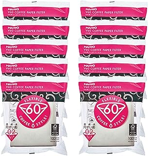 Filtres en papier blanchissant hario v60-02 - paquet de 100 x paquet