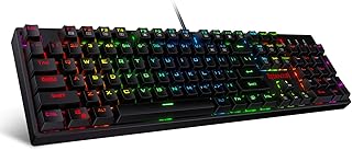 Clavier de jeu mécanique redragon k582 avec rétroéclairage led rvb avec 104 touches