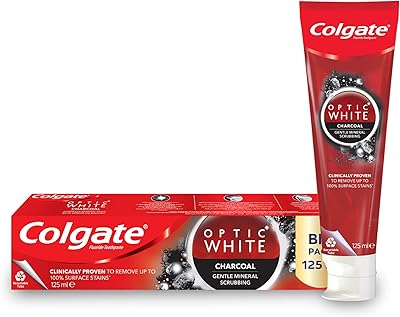 Dentifrice blanchissant au charbon colgate optic white - 125 ml