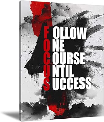 Art mural de motivation pour le bureau, affiches inspirantes avec des citations positives