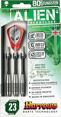 Harrows space darts b612 80% tungstène 23g argent
