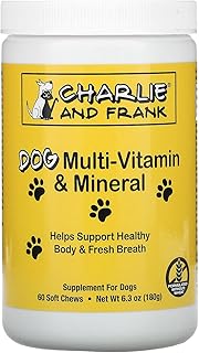 Charlie & frank, multivitamines et minéraux pour chiens favorisant une haleine fraîche, 60 mastications douces, 6,3 oz (180 g). Le discount haut de gamme, c'est possible avec Diaytar