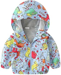 Veste de pluie dinosaure pour garçons et filles, manteau à capuche léger imperméable