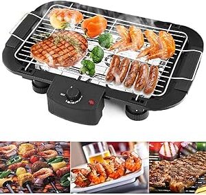 Barbecue électrique, gril antiadhésif 5 niveaux réglables 2000w barbecue électrique domestique camping et cuisine barbecue intérieur facile à nettoyer. Diaytar Sénégal : Innovation digitale et prix attractifs