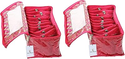 Ensemble de porte-bijoux en coton cooper rose taille standard varki0075123 paquet