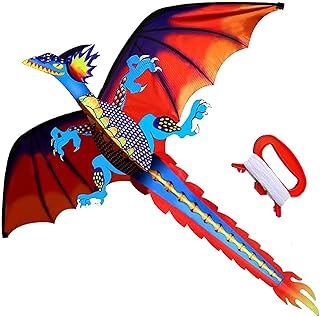 Okooz® classic dragon kite modèle 3d pour enfants et adultes facile à piloter