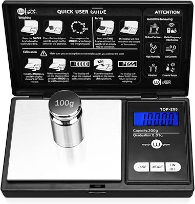 Balance de poche numérique waygram 100 g x 001 g balance en grammes