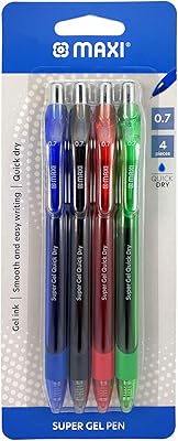 Un jeu de stylos gel avec pointe d'écriture 07 mm couleurs