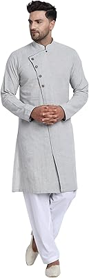 Vêtement ethnique en coton pour hommes kurta pour ensemble de tenue décontractée