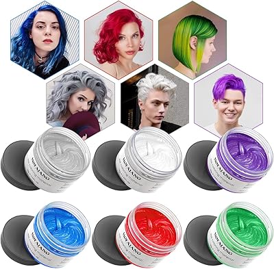 Cire de coloration capillaire temporaire, cire de peinture capillaire 4,23 oz, argiles coiffantes