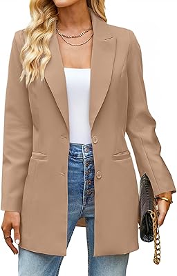 2023 blazers pour femmes d'affaires décontracté long blazer vestes travail habillé tenues