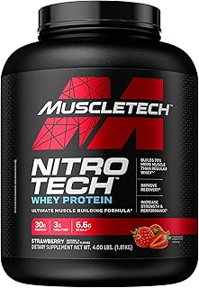 Muscletech nitro tech protein powder plus muscle builder 100 % protéine de lactosérum