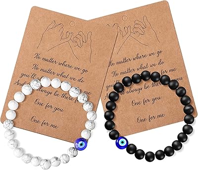 Bracelets de couple magnétiques zqpdfc pour femmes et hommes, 8 mm, 2 pièces