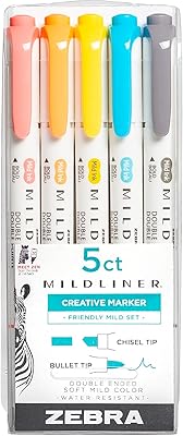 Stylo surligneur dbl mildliner unique, 5 pièces