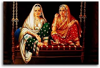 Peintures sur toile tamatina raja ravi varma (88,9 x 58,42 cm, multicolore)