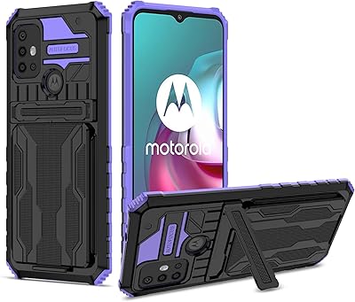 Coque de téléphone compatible avec motorola moto g30 g20 g10 porte-cartes protection