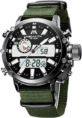 Montres numériques militaires pour hommes, montre de sport tactique à grand cadran de 45 mm, résistante à l'eau 5 atm avec alarme, chronomètre, calendrier, rétroéclairage led, cadeaux pour hommes, 6-vert, standard pour hommes. Le meilleur rapport qualité-prix du web sénégalais sur Diaytar
