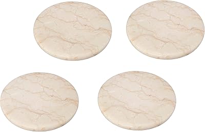 Lamac crafts dessous de verre 100 % marbre (lot de 6) pour boissons