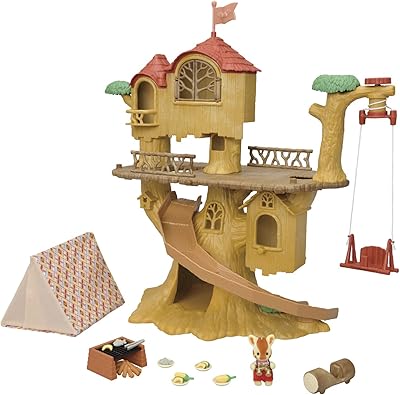 Coffret cadeau calico critters adventure treehouse - édition camping, ensemble de jeu