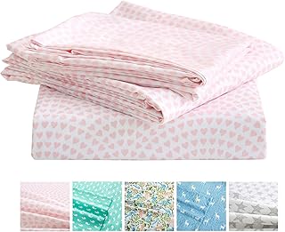 Parure de lit enfant fonte motif coeurs roses pour fille, microfibre douce, légère