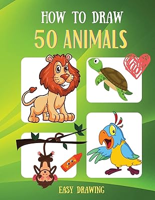 Comment dessiner 50 animaux dessin facile : comment dessiner un livre