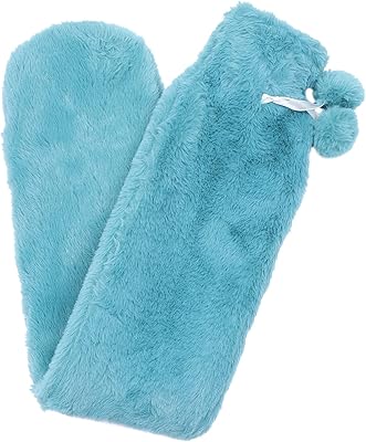 Bouillotte d'hiver longue en velours extensible helvety avec housse en velours doux, soulagement