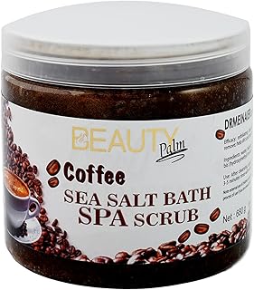 Beauty palm sea salt bath coffee spa scrub 680 grammes pour exfolier