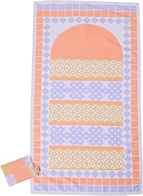 Tapis de prière sabre alhambra pocket - orange, pliable, ultra léger, lavable