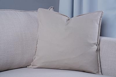 Housse de coussin unie pan emirates home furniture, taille 45x45, gris