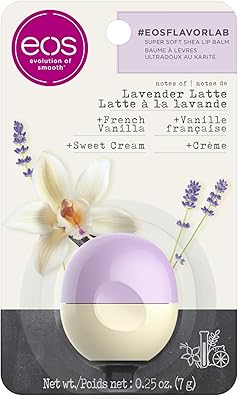 Baume à lèvres eos flavorlab sphere - lavande latte | hydrate en profondeur