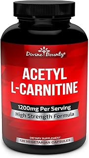 Capsules d'acétyl l-carnitine divine bounty 1200 mg par portion - supplément de l-carnitine