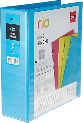 Classeur à anneaux 2d quotidien eb10300, taille a4-3 pouces, couleurs assorties