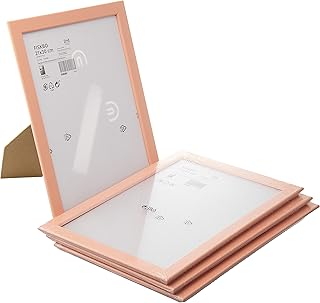 Cadres photo ikea fiskbo rose clair/corail a4 21x30 cm - lot de 4