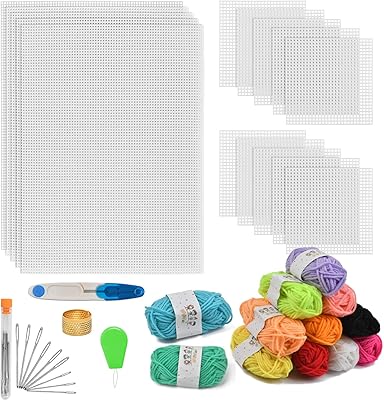 L'ensemble de 39 feuilles de tissu en plastique à mailles bigo comprend 15