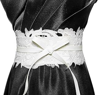 Ceinture en dentelle pour femmes ceinture large en simili cuir nalakal élastique