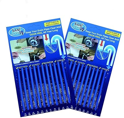 Nettoyant pour canalisations d'eaux usées sanistix, dépolluant et déodorant pour cuisine, toilettes
