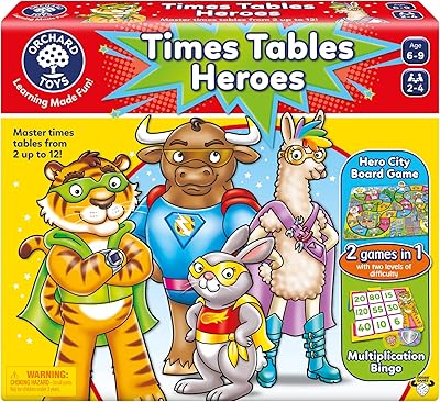 Orchard toys times tables heroes game de moose games jeu de frappe passionnant