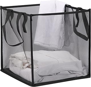 Panier à linge pliable 36 l avec poignées, panier à linge carré