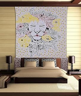 Stylo culture throw mandala cotton yellow brown queen print beach rug tapis