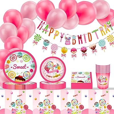 54 pièces candyland sucette thème fête fournitures bonbons fête d'anniversaire nappe bonbons décorations de fête d'anniversaire fournitures de fête d'anniversaire bonbons anniversaire bannière. Catalogue géant, prix mini chez Diaytar Sénégal