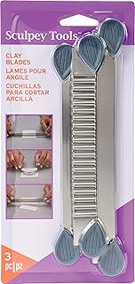 Lames d'argile sculpey tools comprend 3 lames flexibles ondulées et dures outil