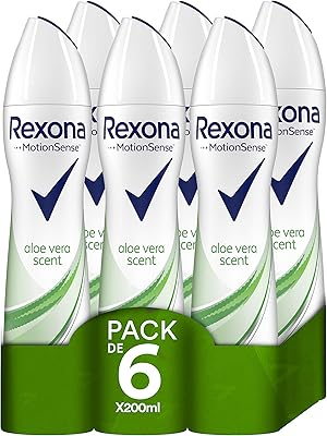 Déodorant anti-transpirant rexona à l'aloe vera pour femme 200 ml - lot