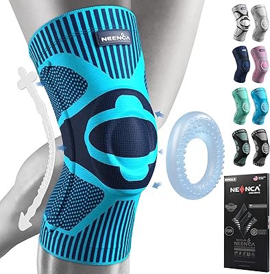 Orthèse de genou ninka genouillère de compression avec coussinet de gel rotulien