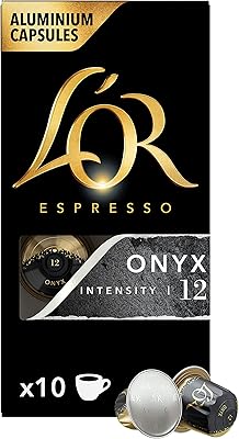 12 capsules de concentré de café expresso lore onyx - pack de 10