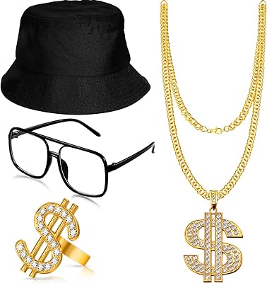 Ensemble de costumes hip hop des années 80 et 90 accessoires